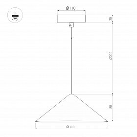 Светильник SP-MAKOTO-R300-10W Warm3000 (WH, 36 deg, 230V, TRIAC) (Arlight, IP20 Металл, 3 года)