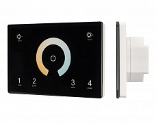 Панель Sens SMART-P81-MIX Black (230V, 4 зоны, 2.4G) (Arlight, IP20 Пластик, 5 лет)