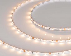 Светодиодная лента RT-A60-5mm 12V Warm3000 (4.8 W/m, IP20, 2835, 5m) (Arlight, узкая)