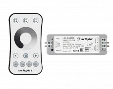 Диммер SMART-DIM-SET-RING (12-24V, 1x8A, ПДУ 2.4G) (Arlight, IP20 Пластик, 5 лет)
