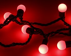 Светодиодная гирлянда ARD-BALL-CLASSIC-D17.5-10000-BLACK-100LED RED (230V, 7W) (Ardecoled, IP65)
