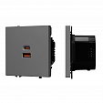 ARL NOBE USB Розетка тип A+C софт-тач серый базальт SCT-MUAC-SFPL-FC-GR (65W, QC3) (Arlight, -)