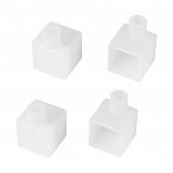 Заглушка WPH-FLEX-1616-90 WHITE с отверстием  (Arlight, Силикон)