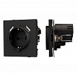 Механизм розетки с USB зарядкой SCT-TENDO-MUAA-SFPL-BK (230V, 16A) (Arlight, Матовый черный)