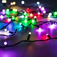 Светодиодная гирлянда ARD-STRING-CLASSIC-10000-BLACK-100LED-MILK-SYNC RGB (230V, 6.5W, RF ПДУ, 1000) (Ardecoled, IP65)