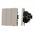 ARL NOBE Выключатель 3 кл софт-тач кашемир SWT-MK03-SFPL-CA (250V, 10A) (Arlight, -)