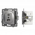 Механизм USB розетки SCT-MUAC-PL-GR-V (5V, 3A, QC4) (Arlight, -)