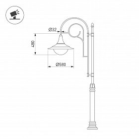 Светильник OXOR-AMPIL-LUZ-580х480-50W Day4000 (BK, 120 deg, 230V) IP65 OPAL (Arlight, -)