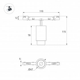 Светильник MAG-MICROCOSM-SPOT-ZOOM-R47-9W Day4000 (WH, 15-55 deg, 24V) (Arlight, IP20 Металл, 5 лет)