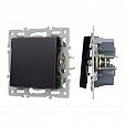 Механизм выключателя одноклавишный перекрёстный SWT-MKX1-PL-BK (250V, 16A) (Arlight, -)