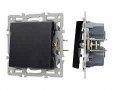 Механизм выключателя одноклавишный перекрёстный SWT-MKX1-PL-BK (250V, 16A) (Arlight, -)