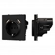 ARL NOBE Розетка зк со шторками с USB тип А+А софт-тач черный оникс SCT-MUAA-SFPL-BK (250V, 16A) (Arlight, -)