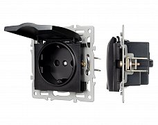 Механизм розетки влагозащищённый SCT-MCP-PL-BK (250V, 16A) (Arlight, -)