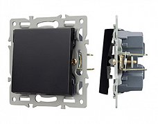 Механизм выключателя одноклавишный перекрёстный SWT-MKX1-PL-BK (250V, 16A) (Arlight, -)