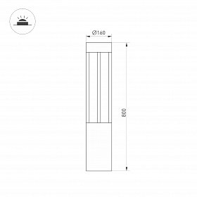 Светильник LGD-CASTELLO-BOLL-H800-20W Warm3500-MIX (GR, 80 deg, 230V) (Arlight, IP65 Металл, 5 лет)