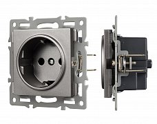 Механизм электрической розетки SCT-MEU1-PL-GR (250V, 16A) (Arlight, -)
