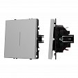 ARL NOBE Выключатель проходной 1 кл подсветка софт-тач никель SWT-MKP1-SFPL-L-IS (250V, 10A) (Arlight, -)