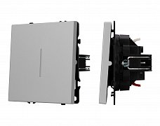 ARL NOBE Выключатель проходной 1 кл подсветка софт-тач никель SWT-MKP1-SFPL-L-IS (250V, 10A) (Arlight, -)