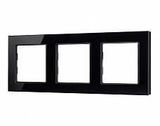 Рамка стеклянная FRM-GLARE-GS-3-BK (Arlight, -)
