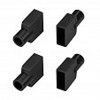Заглушка WPH-FLEX-0612-SIDE BLACK с отверстием (Arlight, Силикон)