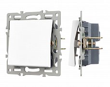 Механизм выключателя одноклавишный проходной SWT-MKP1-PL-WH (250V, 16A) (Arlight, -)