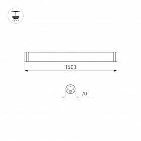 Светильник ALT-TUBU-L1500-48W Day5000 (WH, 140x110 deg, 230V) (Arlight, IP66 Пластик, 5 лет)