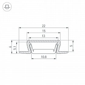 Профиль MIC-FS-3000 ANOD BLACK (Arlight, Алюминий)