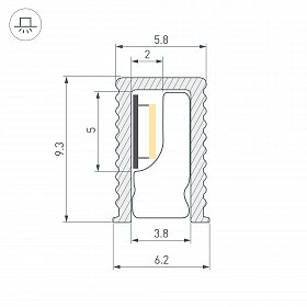 Профиль SL-MINI-6-H9-2000 ANOD BLACK (Arlight, Алюминий)