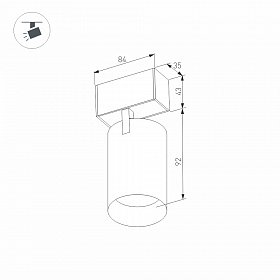 Светильник MAG-SPOT-45-R85-3W Day4000 (WH, 20 deg, 24V) (Arlight, IP20 Металл, 3 года)