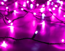 Светодиодная гирлянда ARD-STRING-CLASSIC-10000-BLACK-100LED-FLASH PINK (230V, 7W) (Ardecoled, IP65, 1 год)