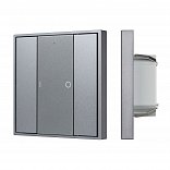 INTELLIGENT ARLIGHT Кнопочная панель DALI-201-23-1G-DIM-DT6-IN Silver (BUS, Frame) (IARL, IP20 Металл, 3 года)