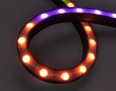 Грейзер DMX THOR-3D-F24-25x27mm 24V RGB (17 W/m, IP65, 1m, wire x2) (Arlight, Силикон)