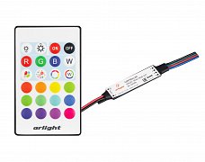 Контроллер SMART-MINI-RGB-SET (12-24V, 3x1.5A, ПДУ 24кн, IR) (Arlight, IP20 Пластик, 5 лет)