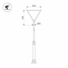 Светильник OXOR-TRILEIS-900x850х80-25W Day4000 (BK, 120 deg, 230V) IP65 (Arlight, -)