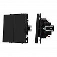 ARL NOBE Выключатель проходной 2 кл софт-тач черный оникс SWT-MKP2-SFPL-BK (250V, 10A) (Arlight, -)
