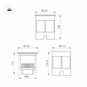 Светильник LTD-DAFNA-GROUND-R100-6W Warm2700 (SL, 10 deg, 230V) (Arlight, IP67 Металл, 5 лет)