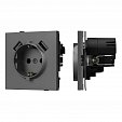 Механизм розетки с USB зарядкой SCT-TENDO-MUAA-SFPL-GR (230V, 16A) (Arlight, Матовый графитовый)