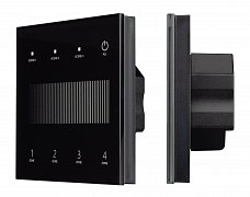 INTELLIGENT ARLIGHT Сенсорная панель SMART-DALI-301-11-4G-3SC-DT6 Черная (230V, встраиваемая, 2.4G) (IARL, IP20 Пластик, 5 лет)