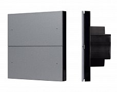 INTELLIGENT ARLIGHT Кнопочная панель SMART DALI-301-22-4K-D2-IN Grey (BUS, Frameless) (IARL, IP20 Пластик, 5 лет)