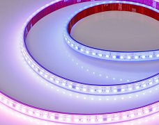 Светодиодная лента герметичная SPI-PS-A120-12mm 24V RGB-PX6-BPT (23 W/m, IP67, 2835, 5m) (Arlight, бегущий огонь)