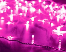 Светодиодная гирлянда ARD-STRING-CLASSIC-10000-WHITE-100LED-FLASH PINK (230V, 7W) (Ardecoled, IP65, 1 год)