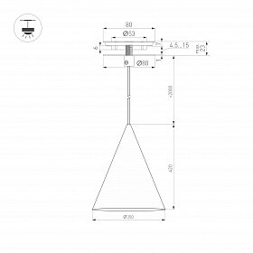 Светильник SP-MAKOTO-R350-14W Warm3000 (WH, 36 deg, 230V, TRIAC) (Arlight, IP20 Металл, 3 года)