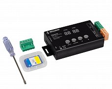INTELLIGENT ARLIGHT Контроллер DMX-301-23-Prog (5-24V, 10A, SPI 3072 кан., Накладной) (IARL, IP20 Металл, 2 года)