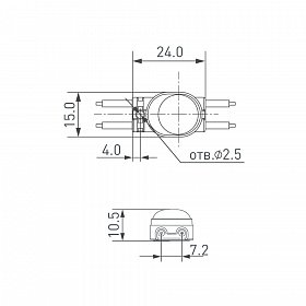 Модуль герметичный ARL-ORION-R03-12V Cool (2835, 1 LED, 170 deg) (Arlight, Закрытый)