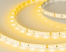 Светодиодная лента RT-A60-8mm 12V Yellow (4.8 W/m, IP20, 2835, 5m) (Arlight, Открытый)