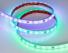 Светодиодная лента герметичная SPI-PFS-B60-12mm 12V RGB-PX3-BPT (12 W/m, IP68, 5060, 5m) (Arlight, бегущий огонь)