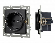 Механизм электрической розетки SCT-GP-MEU-PL-BK (250V, 16A) (Arlight, -)