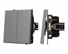 Механизм выключателя управления шторами SWT-TENDO-MKR2-PL-GR (230V, 10A) (Arlight, Графитовый)