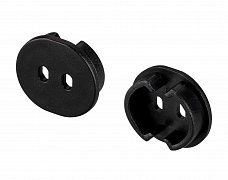 Заглушка ARH-ROUND-D20-DUAL BLACK с отверстием (Arlight, Пластик)