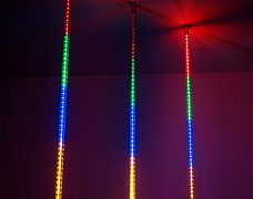 Светодиодная гирлянда ARD-ICEFALL-CLASSIC-D23-1000-CLEAR-96LED-LIVE RGB (230V, 1.5W) (Ardecoled, IP65)